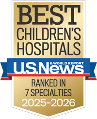 Ranked among the best children's hospitals by US News and World Report.